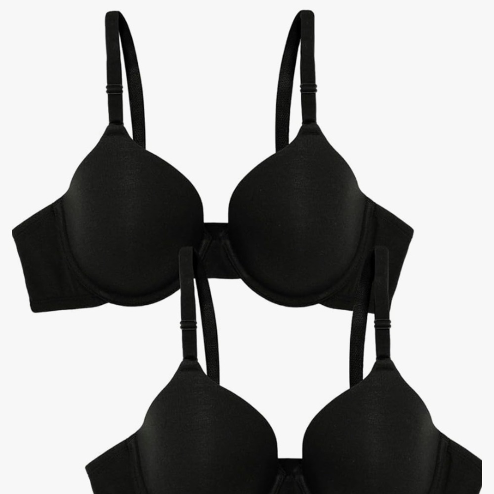 Fruit of the Loom Black Bra Set